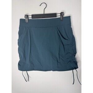 Columbia Skort Womens M Blue Green Athletic Hiking Golf Pull On Pockets Stretch